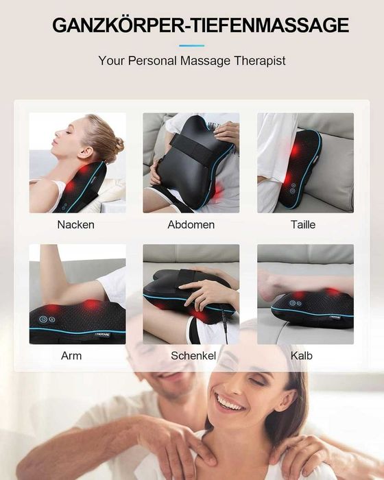 Poduszka Masująca ONLYCARE Shiatsu 3D Funkcja Grzania PO ZWROCIE 8302