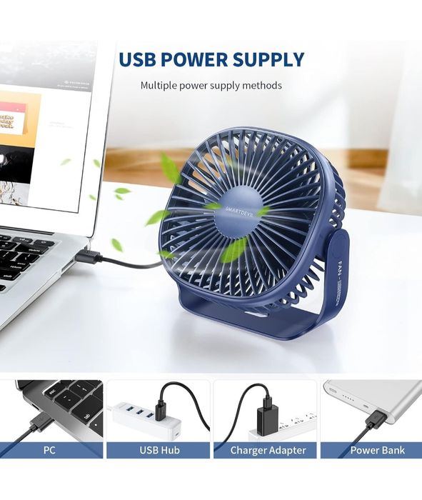 Mini wentylator stołowy USB