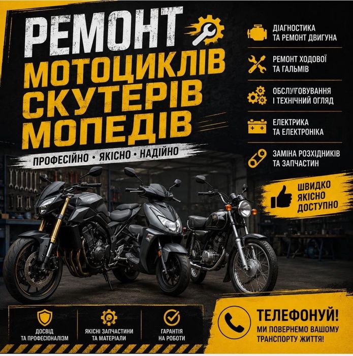 Мопед скутера мото рем онт