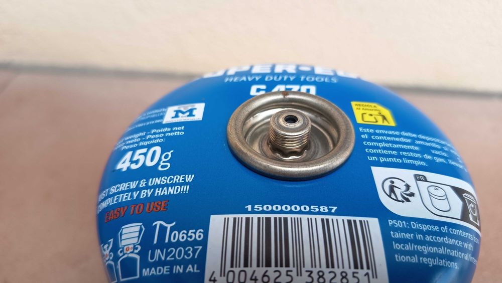 Recargas botija gaz 450g