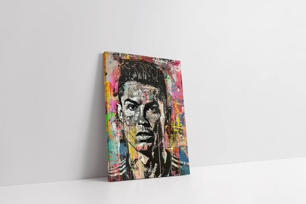 Obraz na płótnie Cristiano Ronaldo CR7 75x100 cm - nowoczesny styl