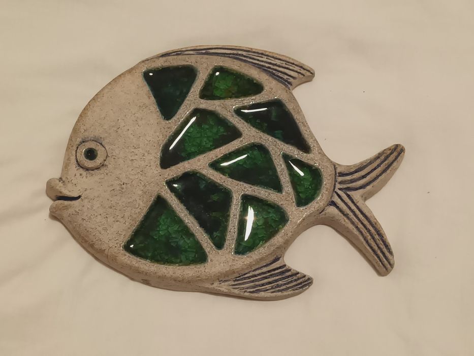 Stone Sculpture with Glass Application