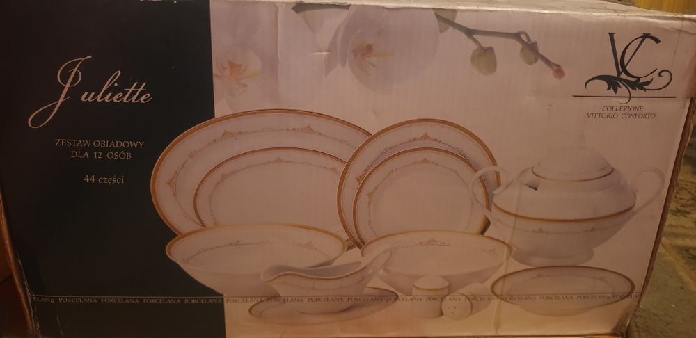Zestaw obiadowy porcelana dla 12 osób unikat Lub ZAMIANA