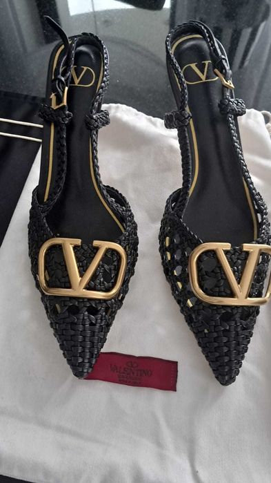 Valentino czółenka plecione  eleganckie