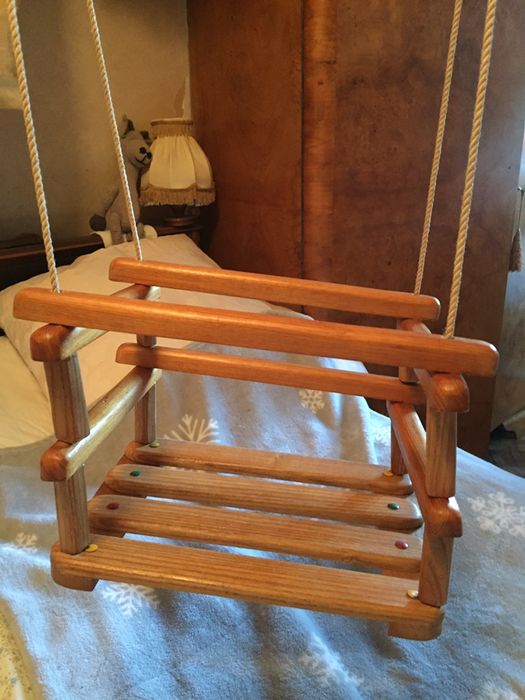 Качели подвесные детские деревянные, отл. сост.