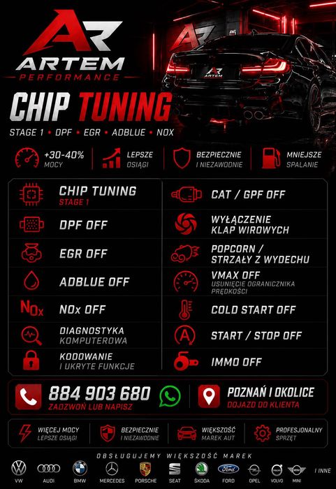 Chiptuning, EGR,DPF,ADBLUE i Diagnostyka Komputerowa samochodu Poznań
