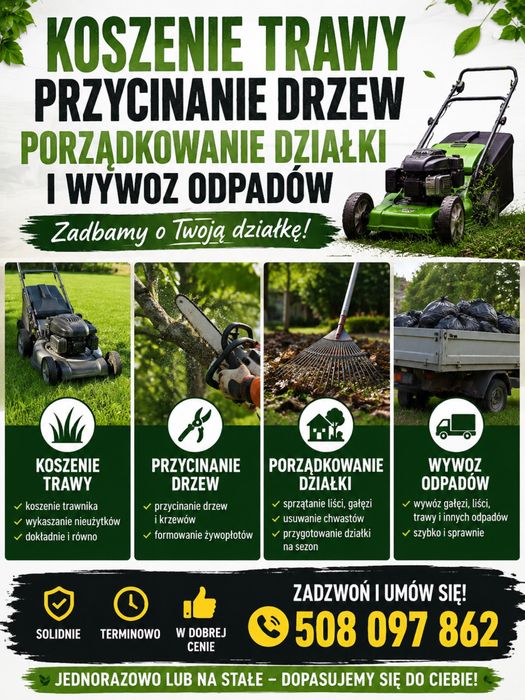 Koszenie trawy i uslugi ogrodnicze Elblag i Okolice