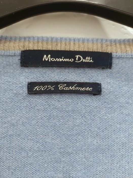 Sweter 100% kaszmir niebieski blue soft