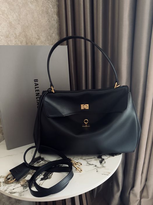 Шкіряна сумка чорна