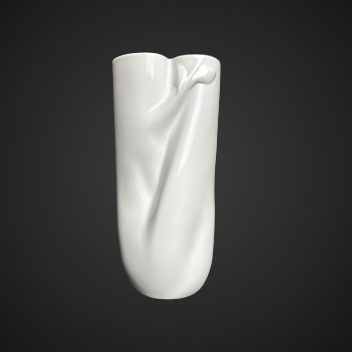 Ludwig Zepner wazon miśnia Meissen biały design USZKODZONY B4/03414