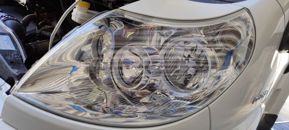 Polimento faróis polimerização