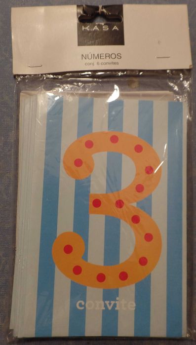 Conjunto de Convites de Aniversário 3 Aninhos (P22)