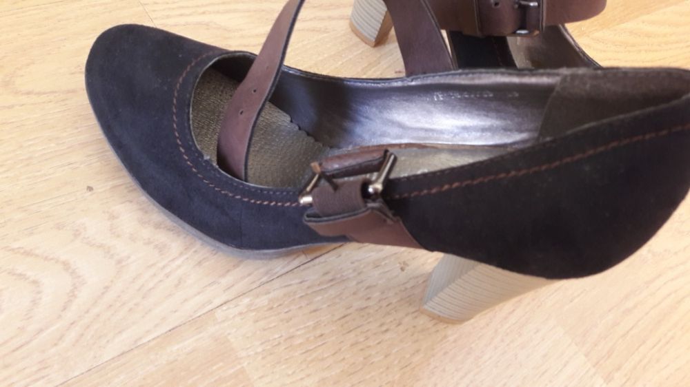Buty na platformie zamsz szeroki obcas rozmiar 38 nowe