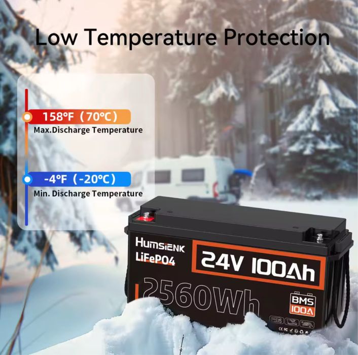 Акумулятор HUMSIENK LiFePO4 24V 100Ah та інші акумулятори