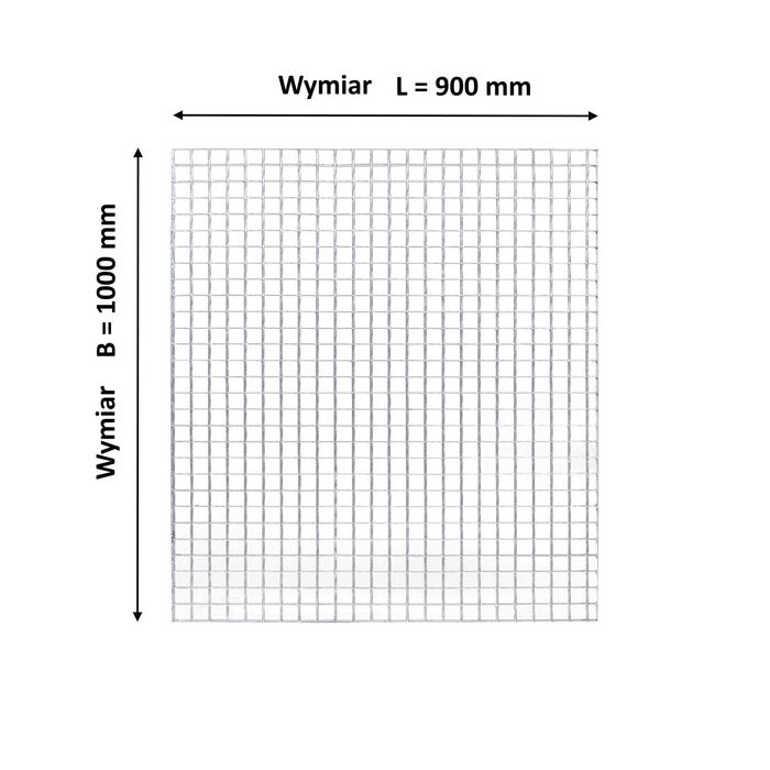 Wycieraczka metalowa duża, solidna krata stalowa, ocynkowana 100x90cm