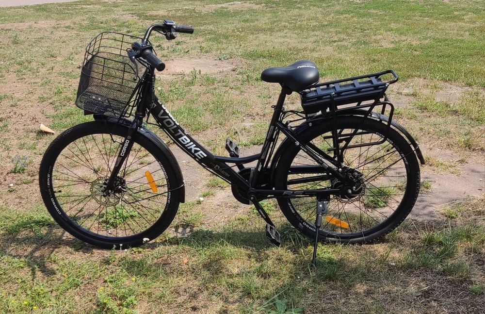 Електровелосипед 26" Corso Volt Bike 500w 36v13a/ch, чорний, з кошиком