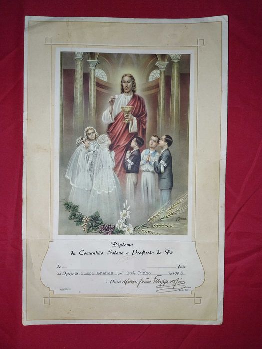 Diploma Profissão  de Fé - 1955