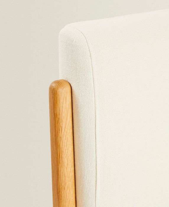 Poltrona Dupla de Carvalho e Linho Zara Home NOVO