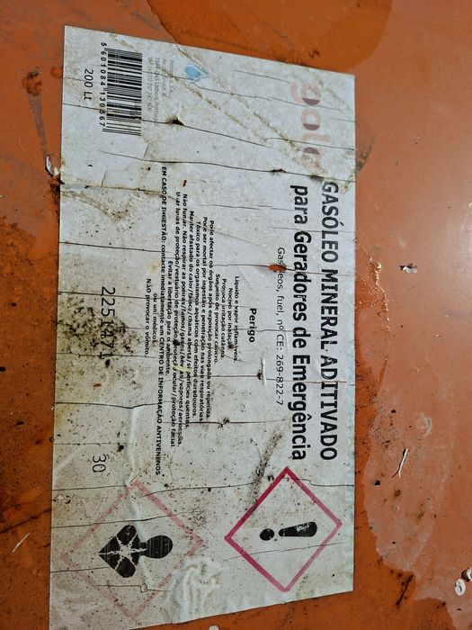 Bidão para gasóleo 200lt como novo
