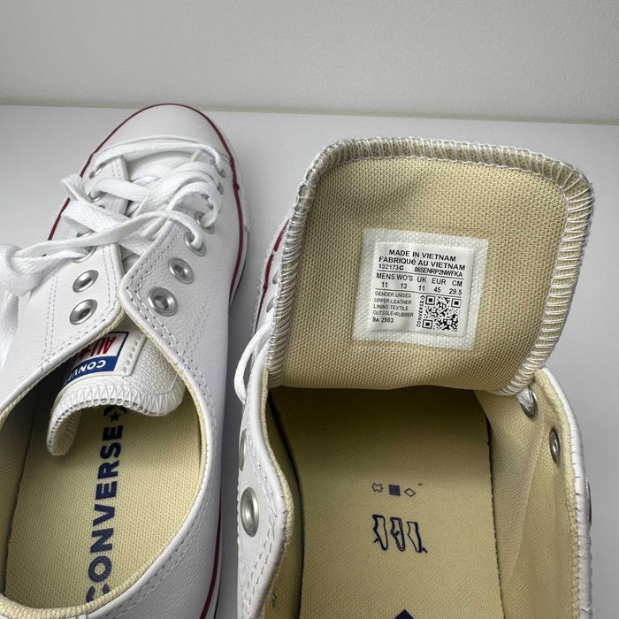 Klasyczne niskie Converse unisex białe r. 45 nowe z opakowaniem