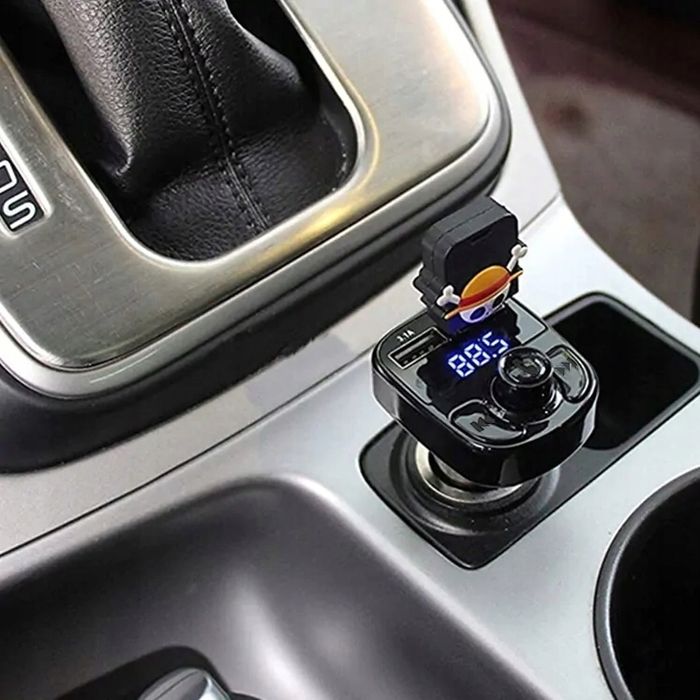 Transmiter samochodowy FM bluetooth dual rozmowy microsd 12v 24v