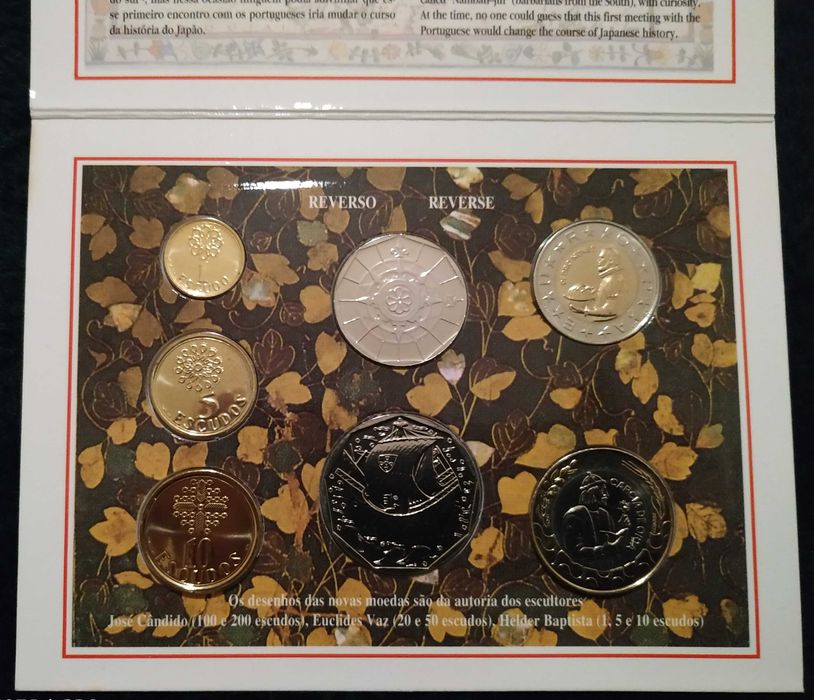 Portugal - coleção de 7 moedas BNC de 1993