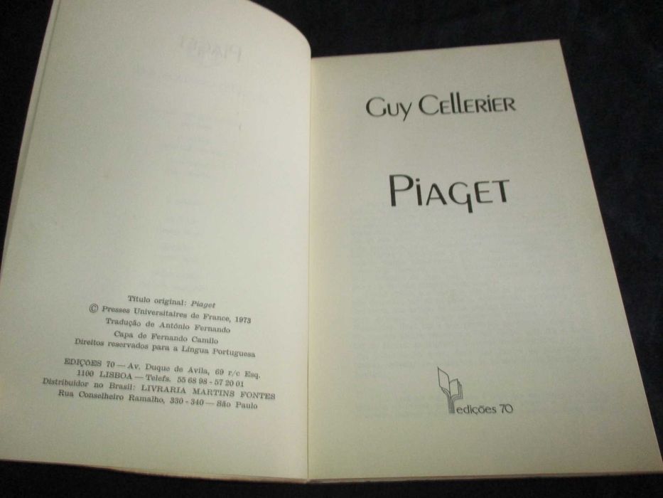 Livro Piaget Guy Cellerier Biblioteca Básica de Filosofia