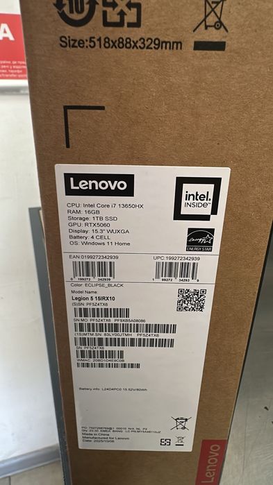 Lenovo legion 5 i7 13650hx 16gb ddr5 RTX 5060 8gb ssd 1t