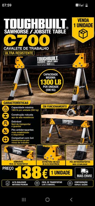Cavalete Trabalho 2un. Oportunidade