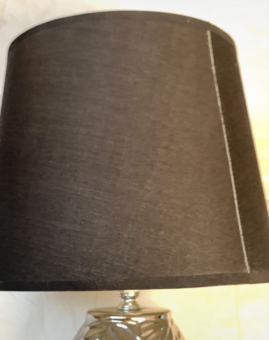Zestaw 2 lampki nocne glamour brązowe srebrne