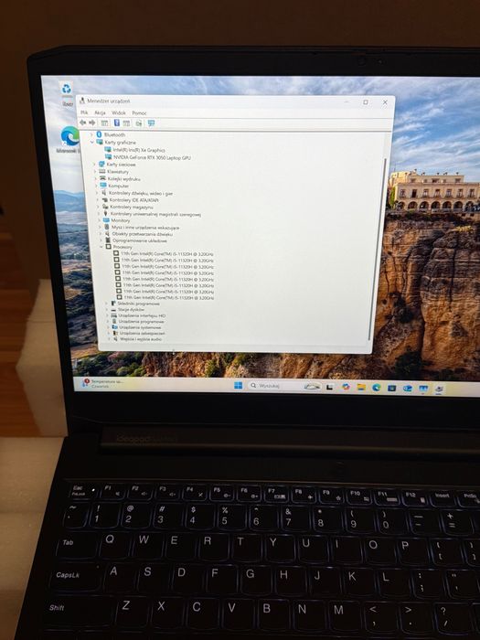 Najtaniej Mocny Gamingowy Laptop Lenovo 16Gb 512Gb SSD Rtx 3050 i5-11G