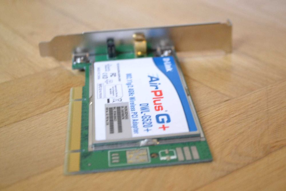 karta WIFI PCI wireless card D-LINK DWL-G520+ pudełko sterowniki