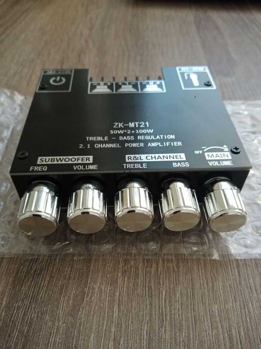 Усилитель 1X100+2X50 ватт. Блютуз.