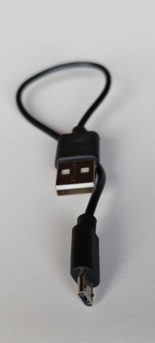 Kabel USB - micro USB | czarny | 22,5 cm | do ładowania | przewód