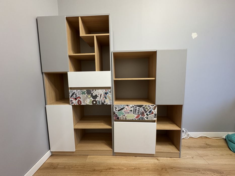 Zestaw szafa i komody Black Red White