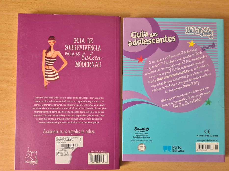 2 livros juvenis "Guia de..." para meninas