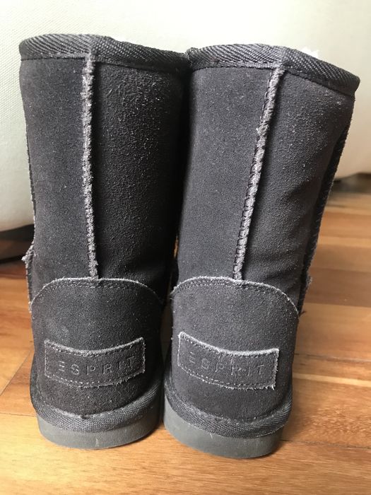 Esprit 37 czekoladowe brązowe zamszowe buty walonki emu śniegowce ugg
