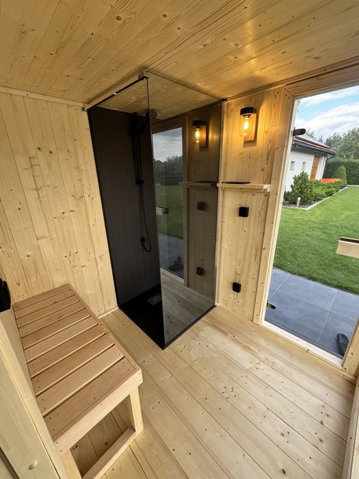 Sauna ogrodowa sauna ocieplona prysznic