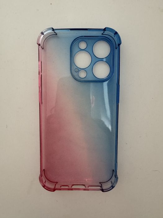 Etui do iPhone 15 Pro różowo niebieskie gradient nowe