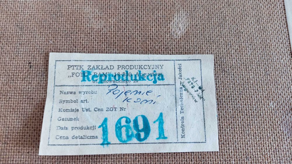 Reprodukcja obraz "Pojenie koni" August Querfurt, stara rama