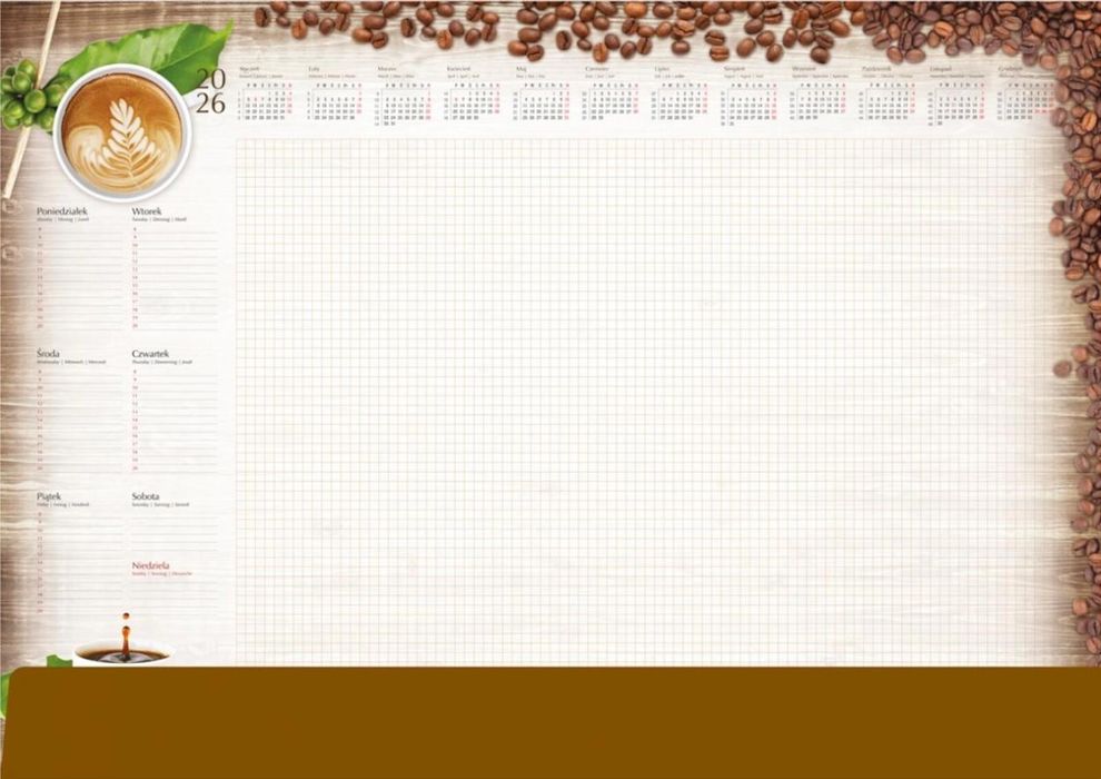 Planer 2026 A2 z listwą Kawa Michalczyk i Prokop Rok wydania: 2025