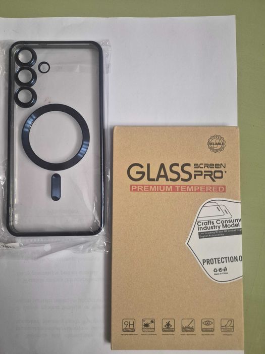 Galaxy 25 FE Etui + szybka kolor niebieski