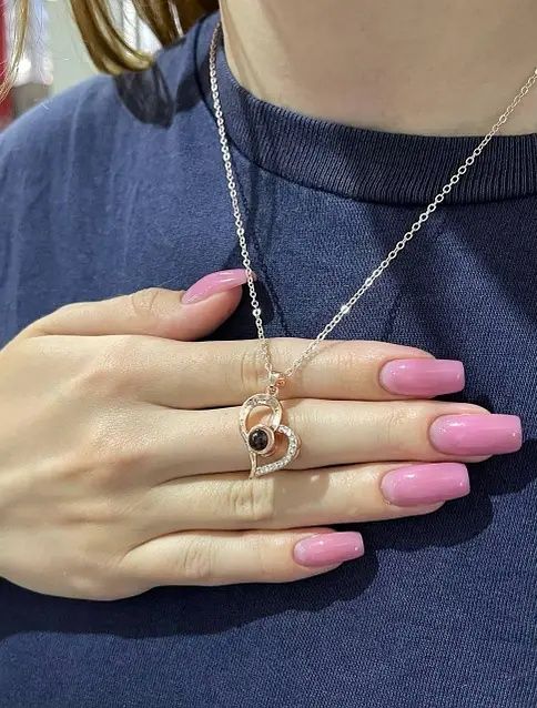 Оригінальний подарунок дівчині - кулон "Золоте серце з кристалом освід