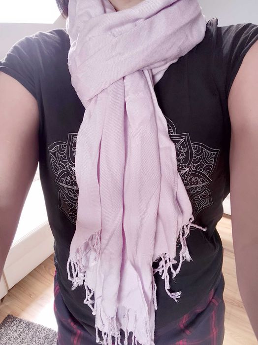 Modny wrzos, Milusia duża Apaszka Szalik Lila/wrzos