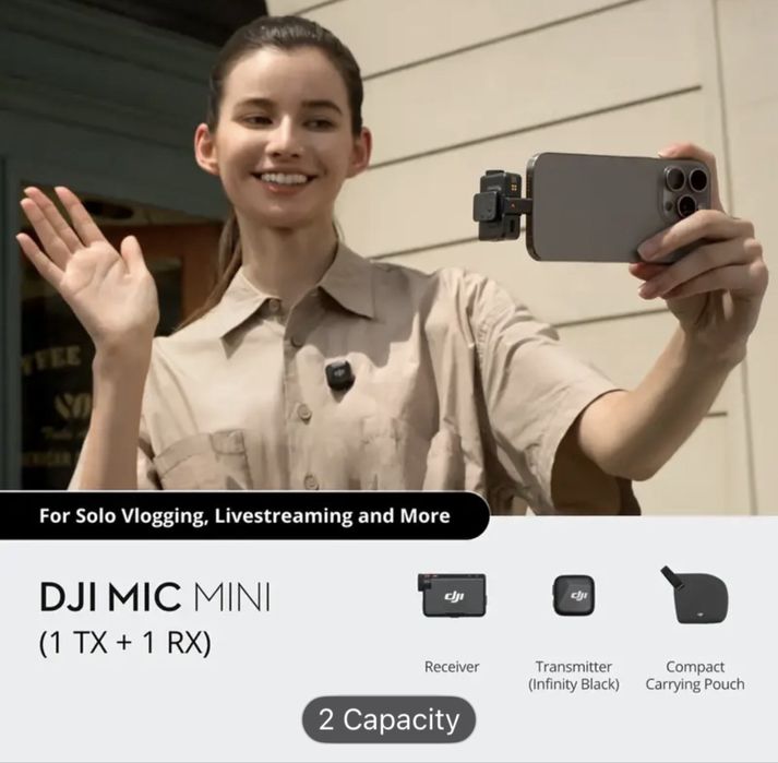 Мікрофон DJI mic mini 1TX+1RX нові в заводських пломбах і плівках