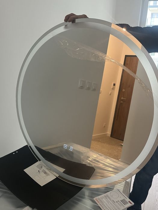 Lustro led 80 cm 3 barwy światła