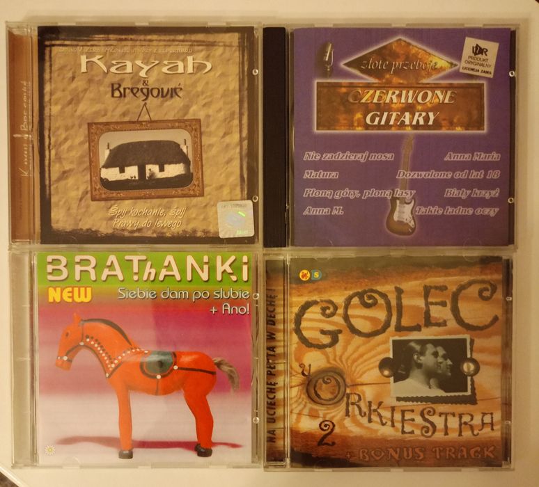 4 płyty CD Kayah i Bregovic, Czerwone Gitary, Brathanki, Golec uOrkies
