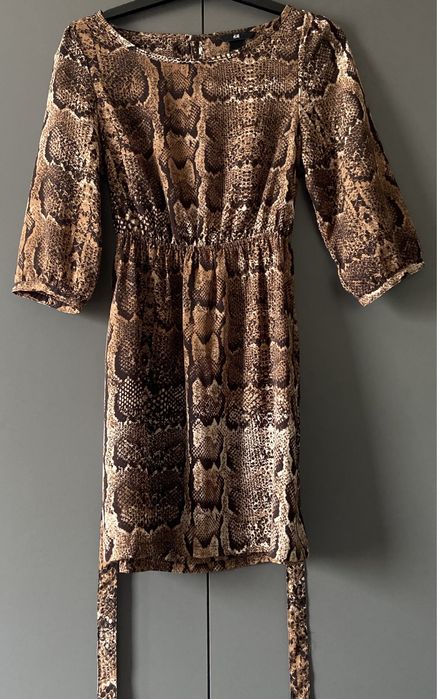 Sukienka ze wzorkiem węża H&M S 36/6 165/84A