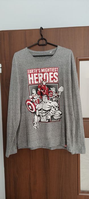 L Reserved Marvel męska bluzka z nadrukiem longsleve