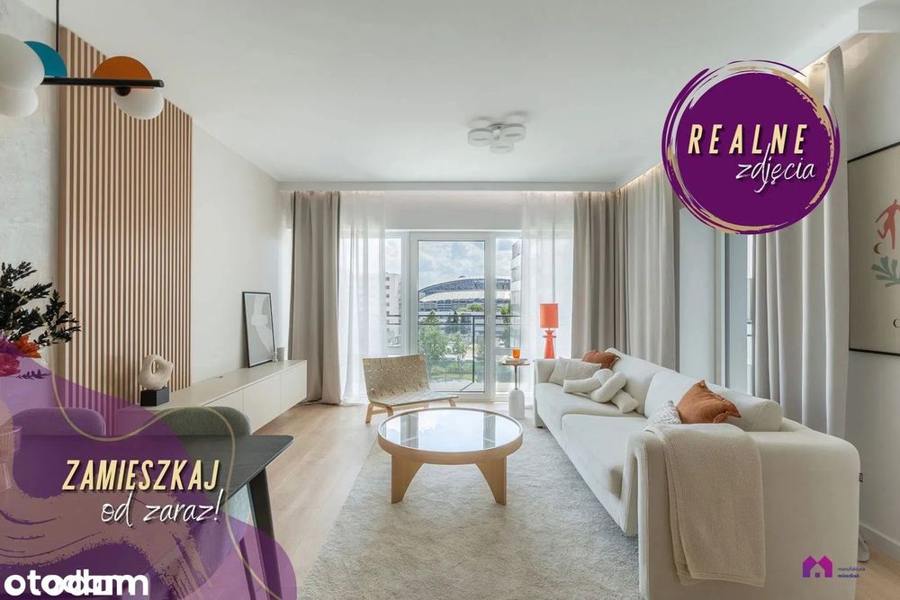 APARTAMENT z balkonem i loggią z WIDOKIEM na panoramę GRUNWALDU